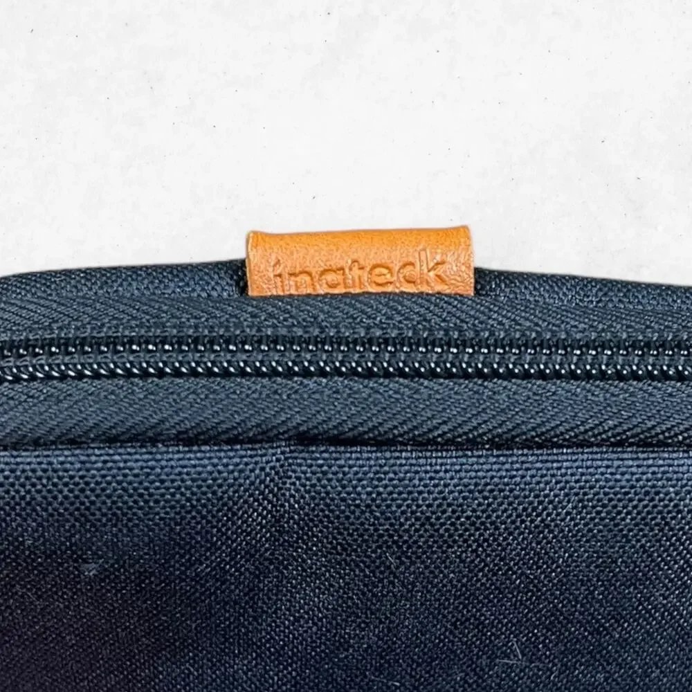 Inateck Black Laptop Sleeve Cushion 15inx11in Full‎ Zip Extra Side Zip Pocket